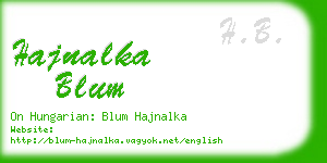 hajnalka blum business card